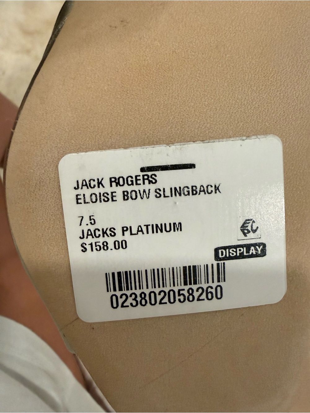 Jack Rogers Eloise bow slingback heels pumps sandals platinum gold leather BNIB - Picture 7 of 12